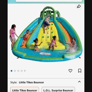 Kids water park and trampoline set.